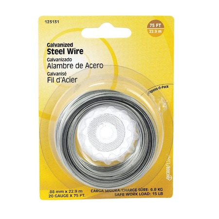 Homecare Products 75 ft. 20 Gauge Galvanized Steel Wire HO3307125